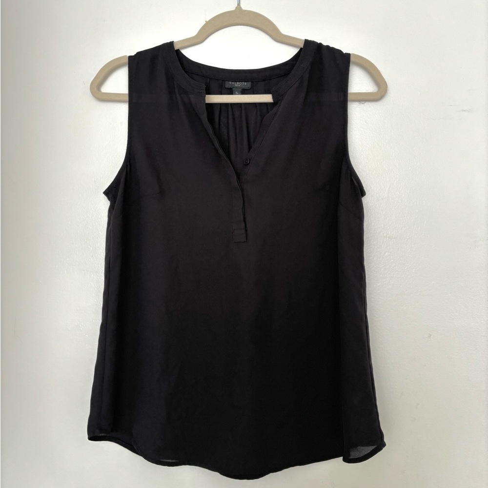 Talbots Sheer Black Tank